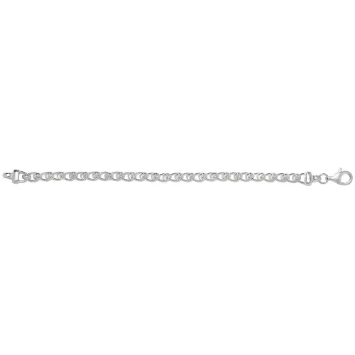 Silver Ladies' Roller Ball Bracelet 12.5g